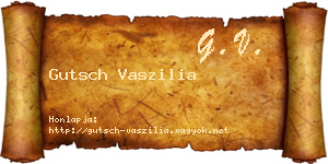 Gutsch Vaszilia névjegykártya